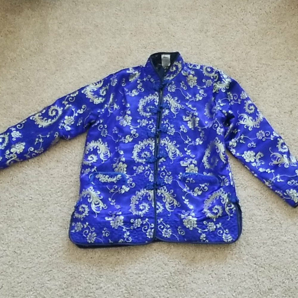 (EUC) Vintage Kevin-t womens silk jacket size M